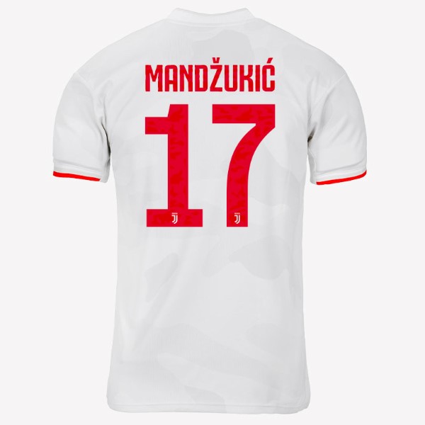 Camiseta Juventus NO.17 Mandzukic 2ª 2019 2020 Gris Blanco